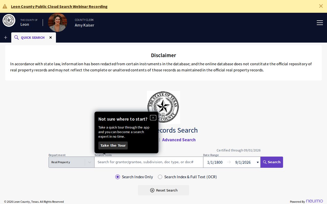 Leon County Clerk public records search