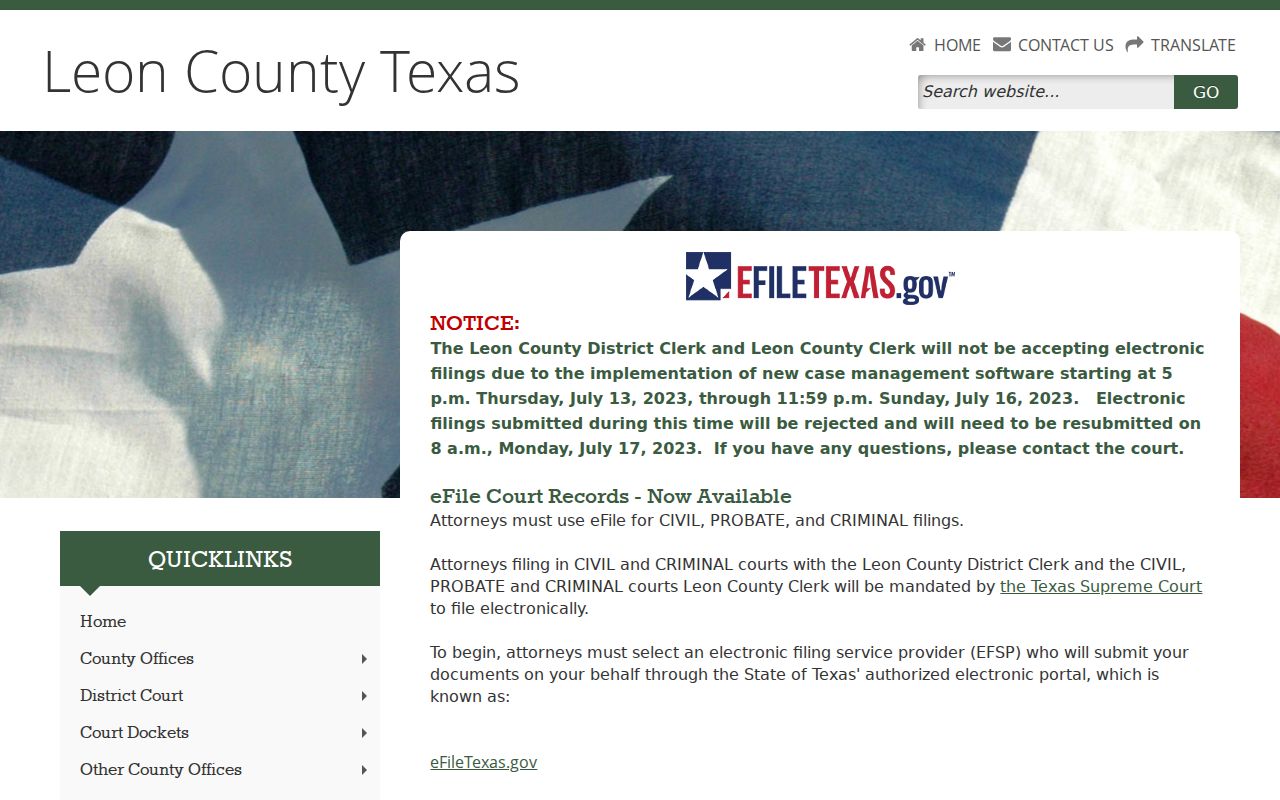 Leon County e-filing guidance